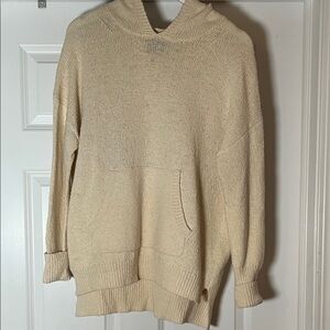 Nili Lotan Cream Hooded Sweater